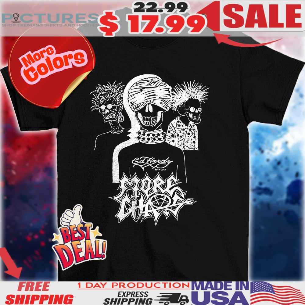 Ken Carson Ed Hardy X More Chaos and Friends skeleton shirt Ken Carson Ed Hardy X More Chaos and Friends skeleton shirt