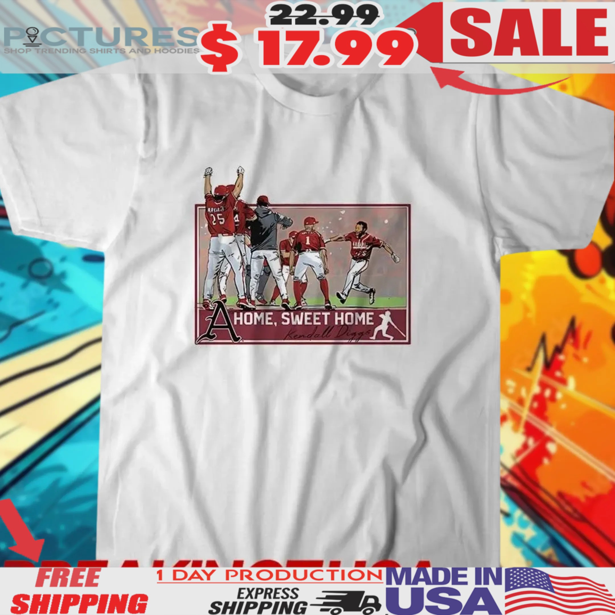 Kendall Diggs Arkansas Home Sweet Home Shirt
