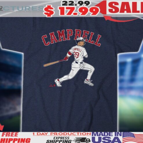 Kristian Campbell Boston Red Sox Baseball Slugger Swing Shirt