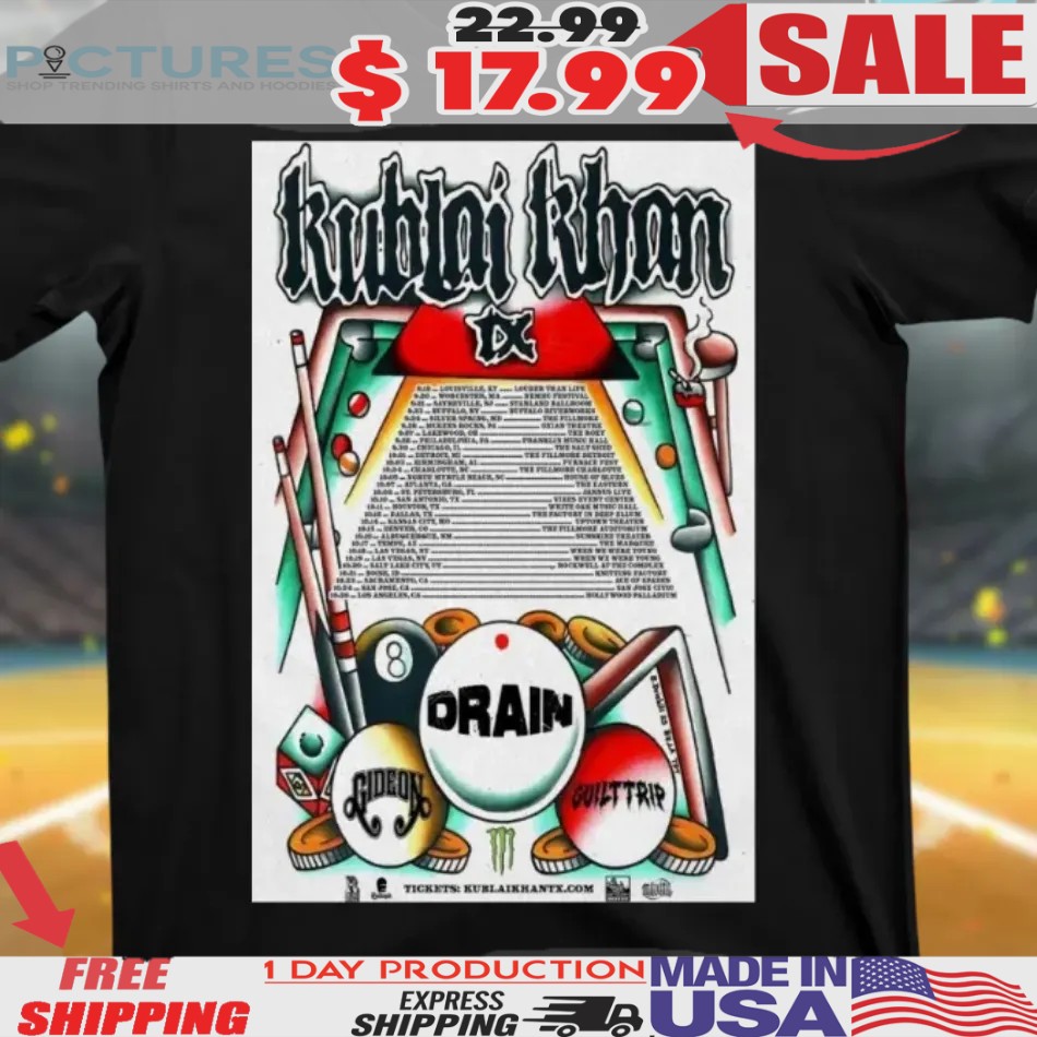 Kublai Khan TX North America Sep 18 – Oct 26 2025 Tour Poster Shirt
