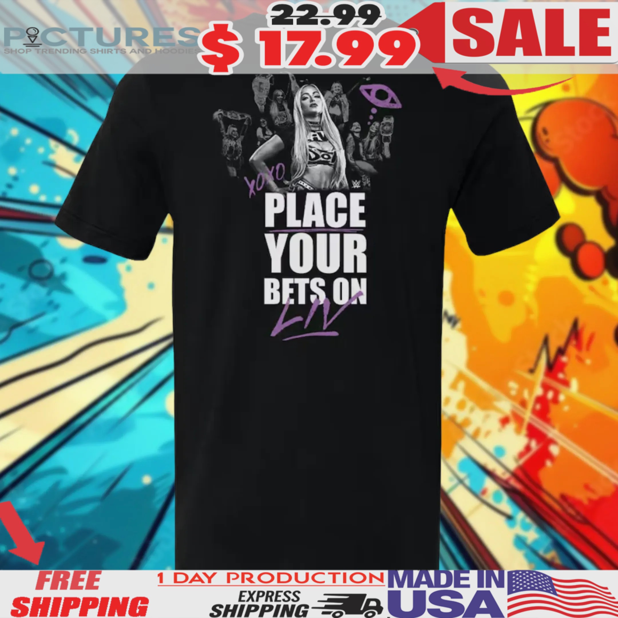 Liv Morgan World Tour Place Your Bets On Shirt Liv Morgan World Tour Place Your Bets On Shirt