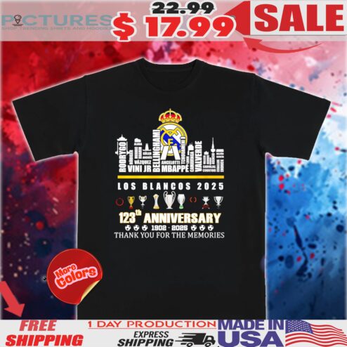 Los Blancos 2025 123th Anniversary 1902 2025 thank you for memories shirt