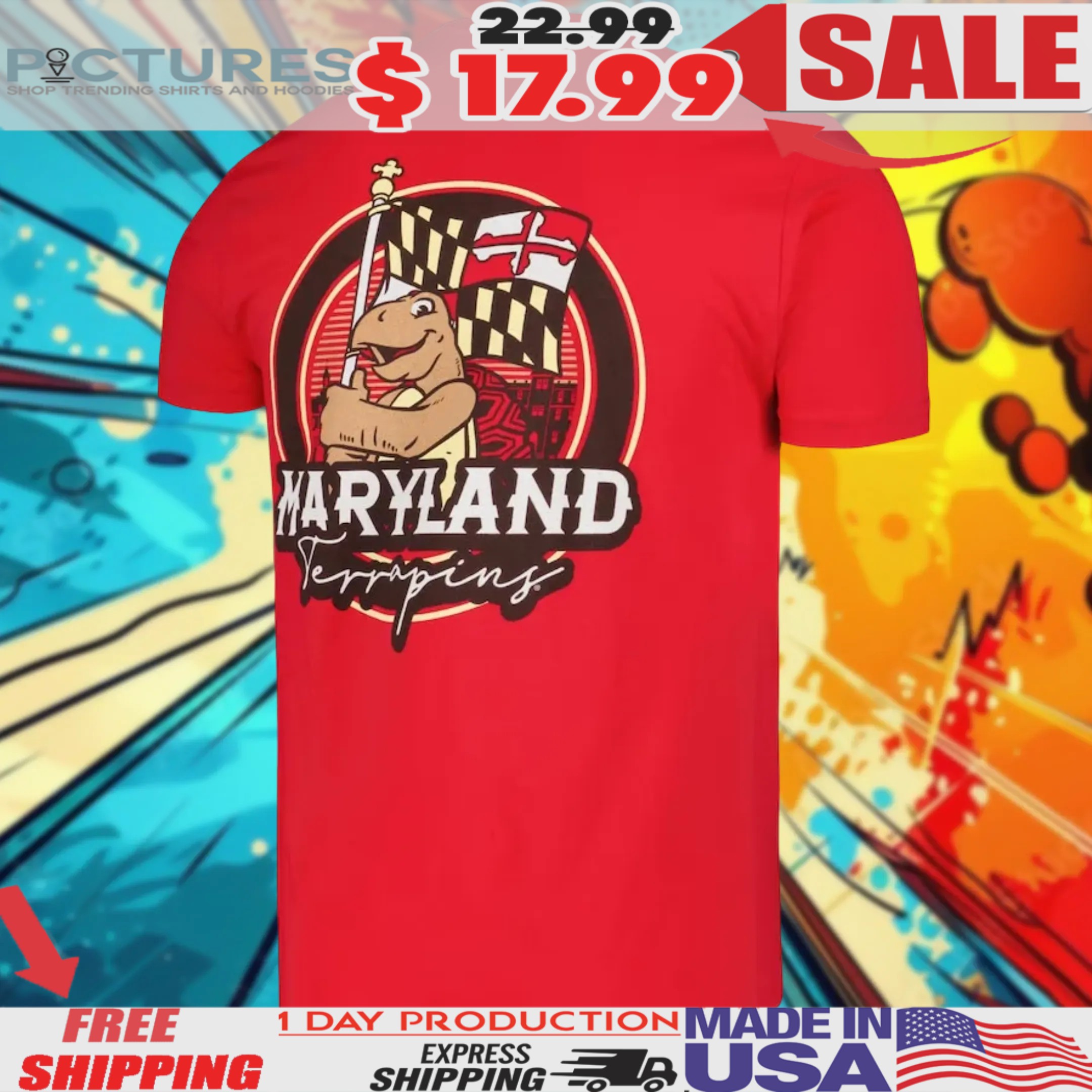 Maryland Terrapins Hyperlocal Logo Shirt