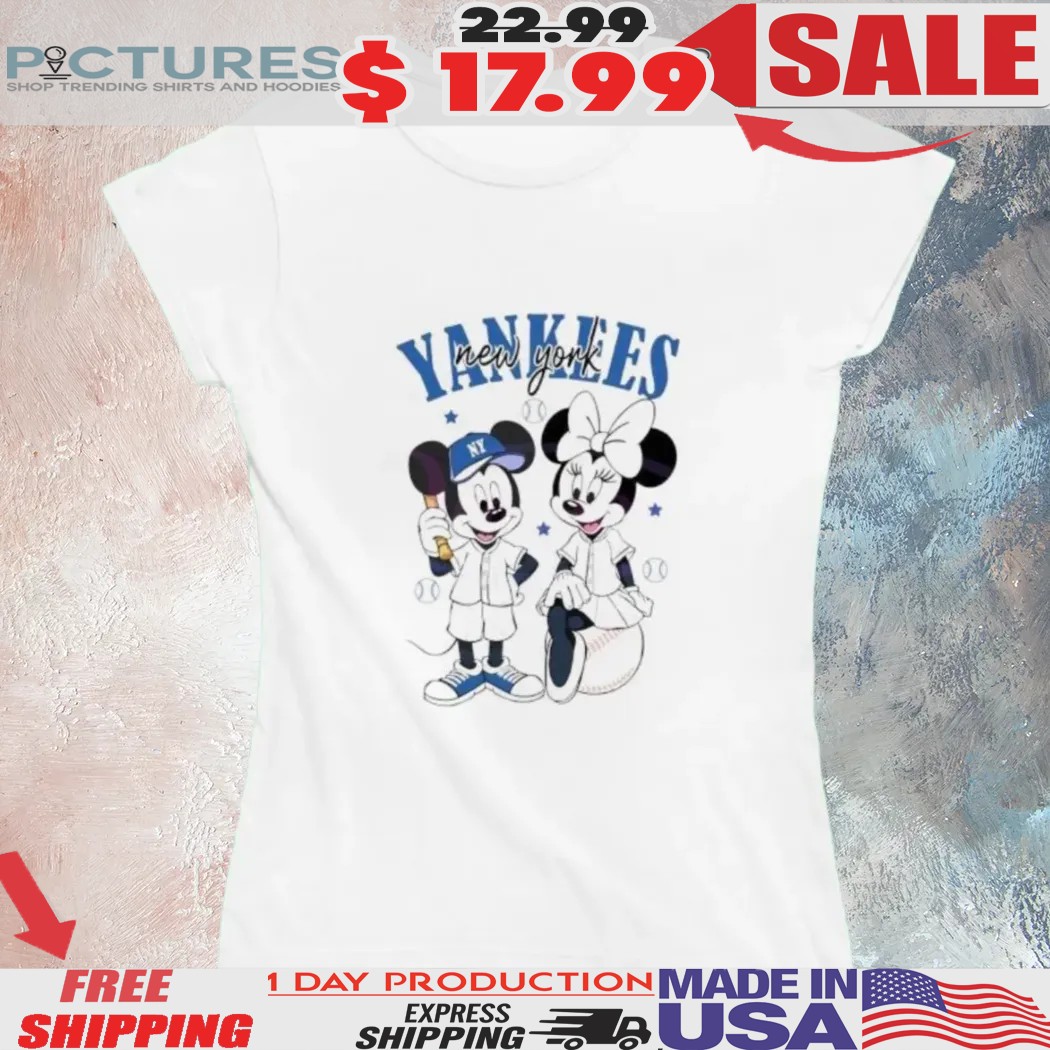 Mickey Minnie Mouse New York Yankees Baseball Shirt Mickey Minnie Mouse New York Yankees Baseball Shirt