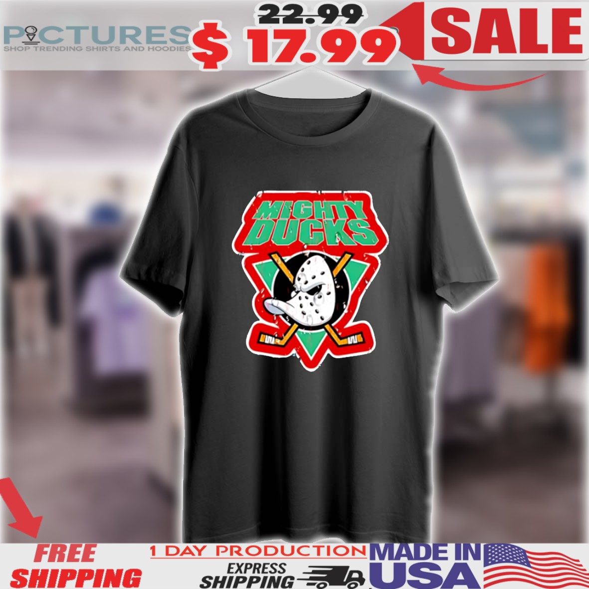 Mighty Ducks Hockey Gear Vinyl Shirt