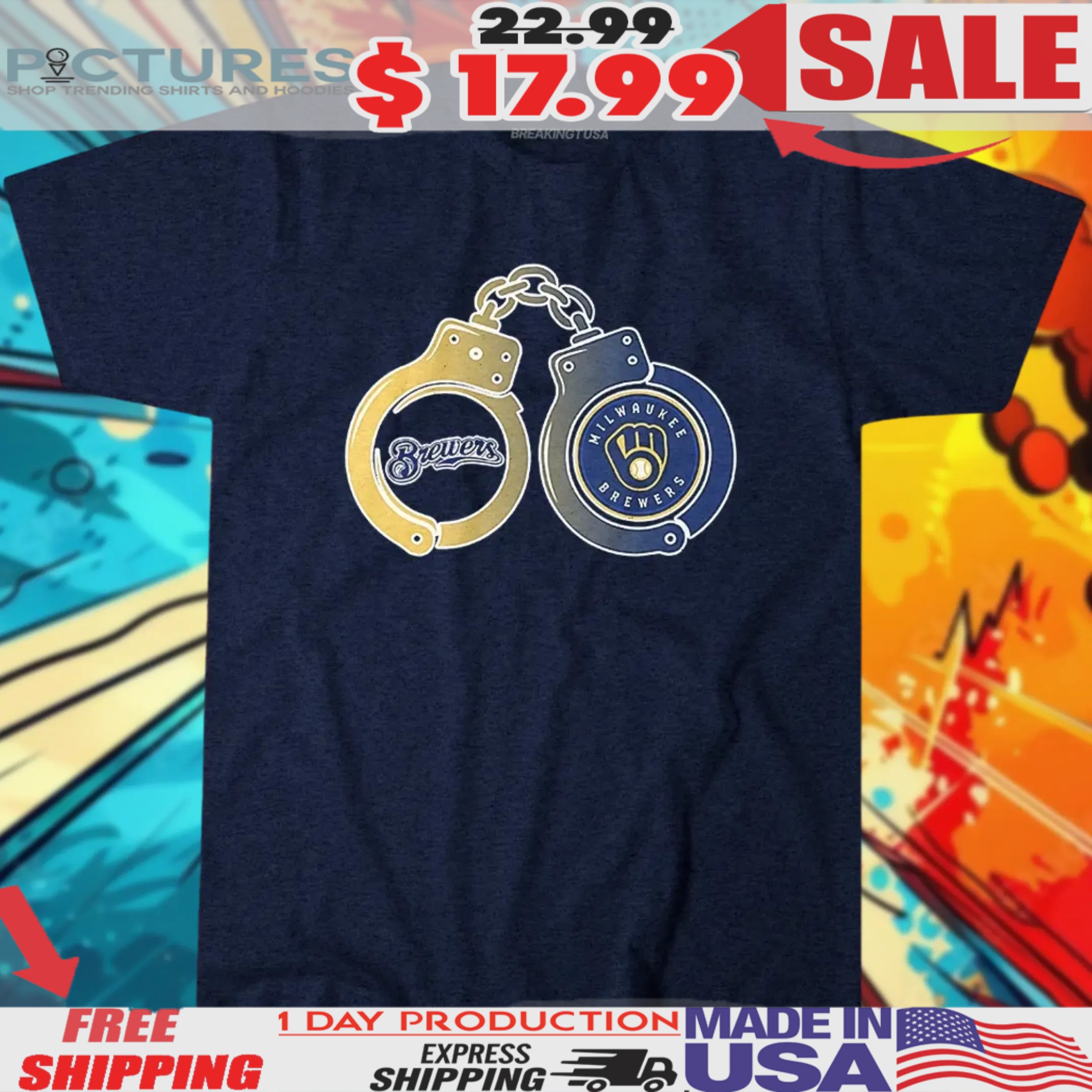 Milwaukee Brewers Handcuff 2025 Shirt