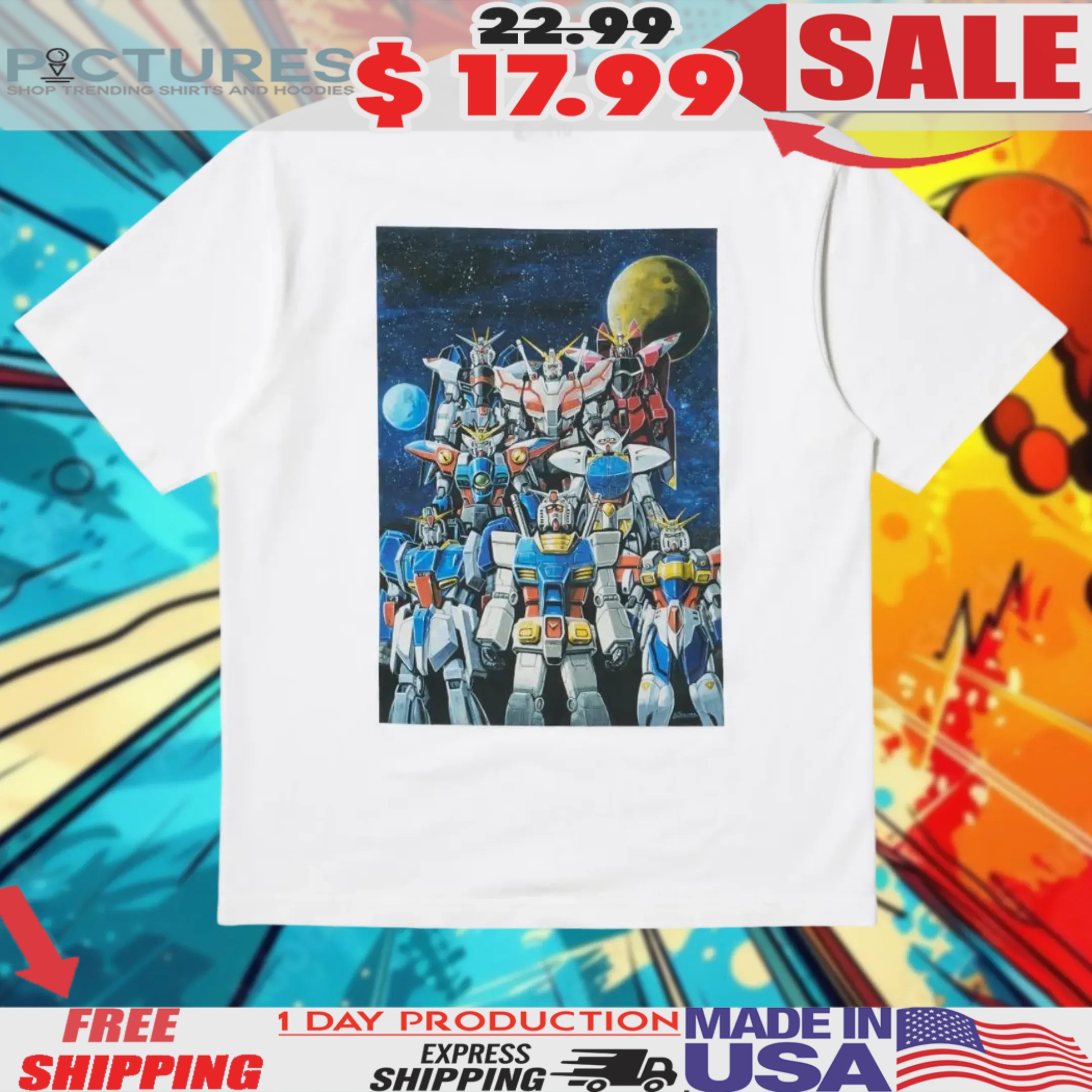 Mobile Suit Gundam 45th Anniversary Shirt