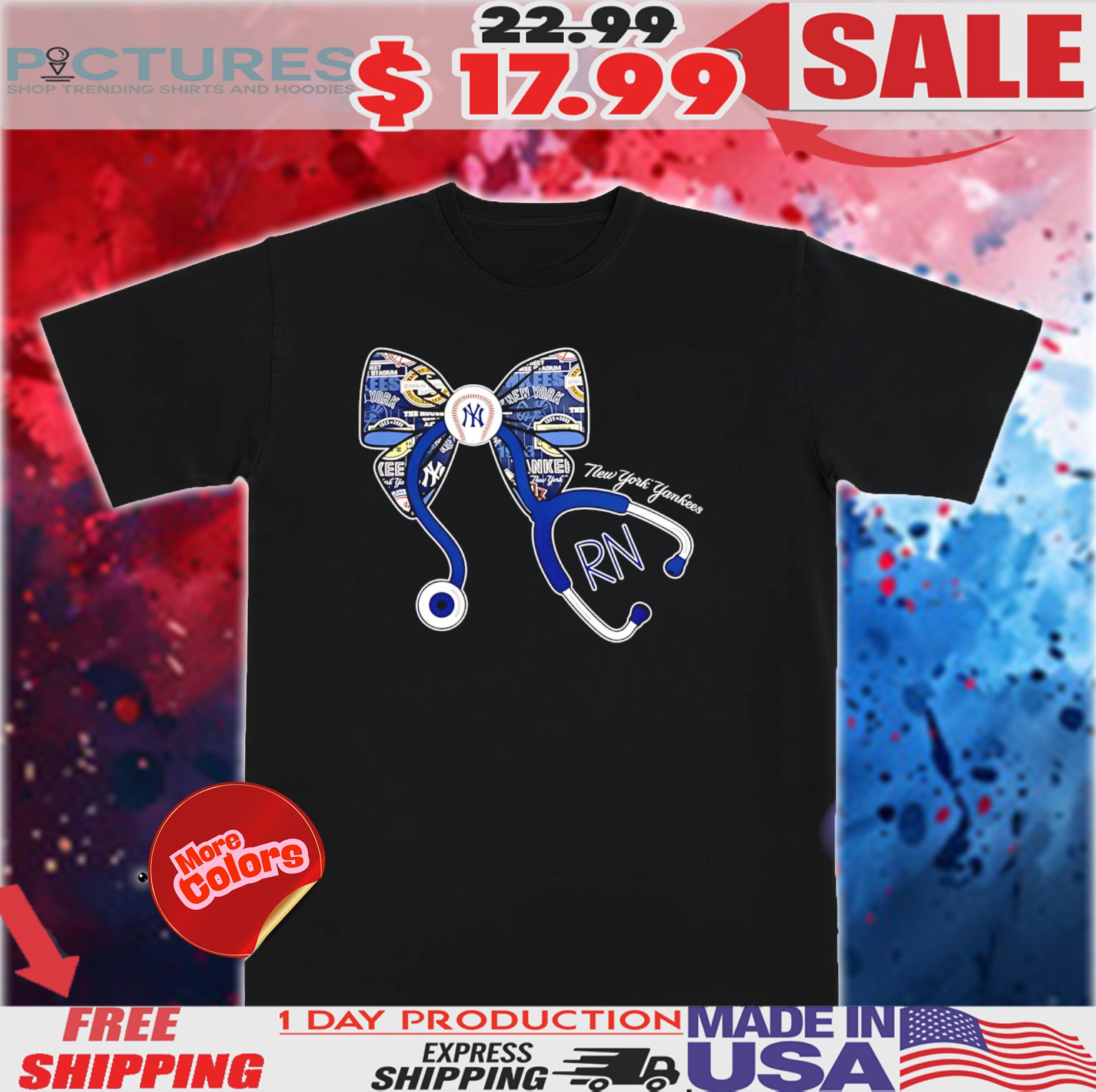New York Yankees Nurse Heart Shirt