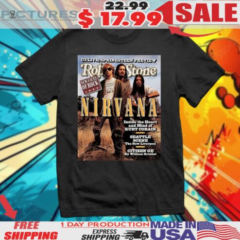 Nirvana Rolling Stone Kurt Cobain New Faces Of Rock Shirt