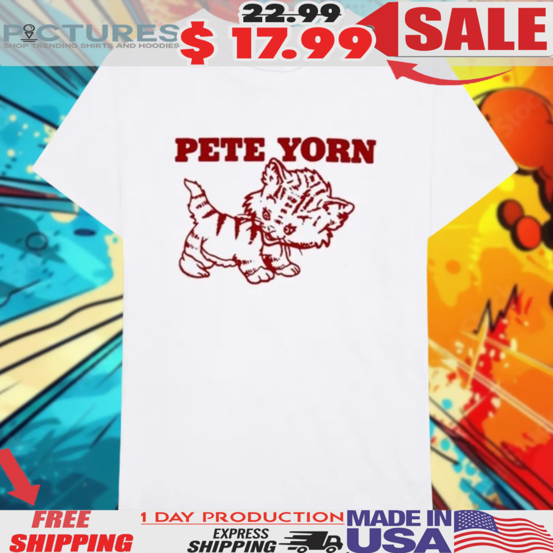 Pete Yorn Kitten Cat Shirt
