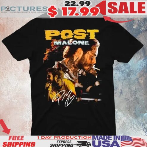 Post Malone Smoking Vintage Bootleg Signature Shirt