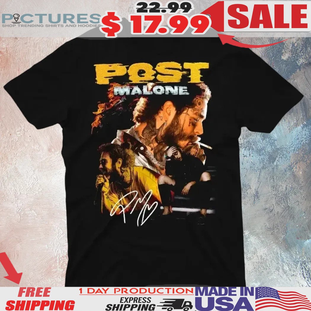 Post Malone Smoking Vintage Bootleg Signature Shirt