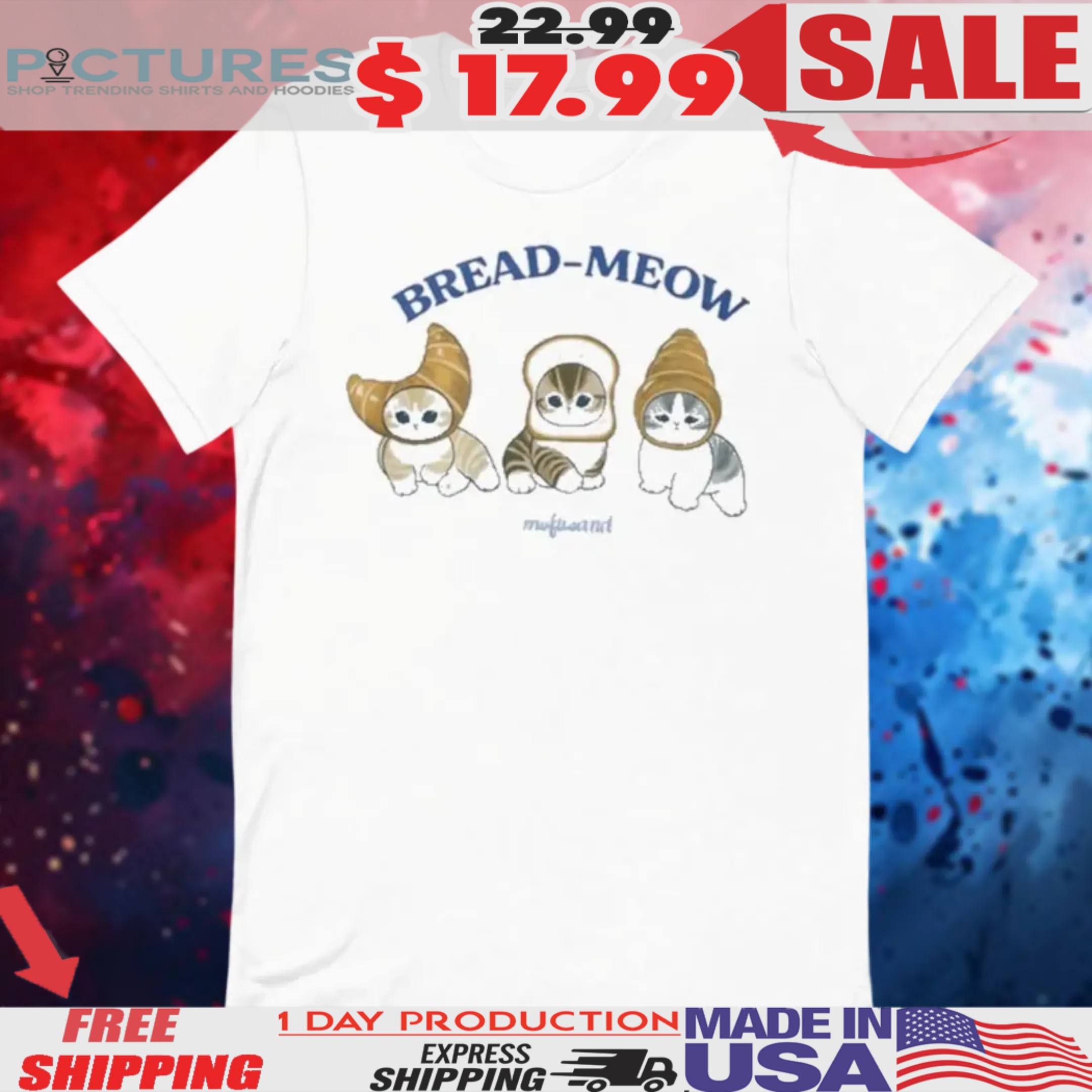Rachel A Demita Bread Meow Mofusand Cats Shirt