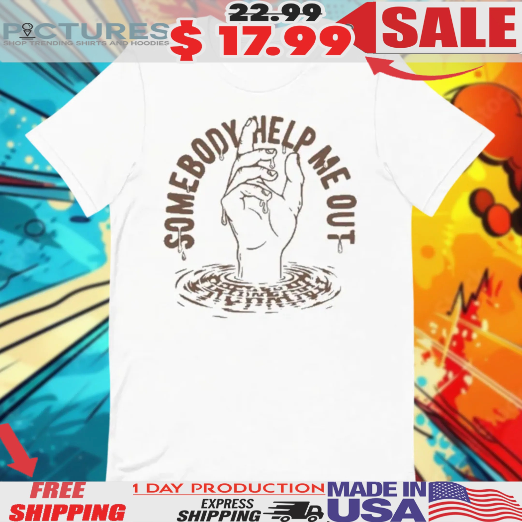 Red Clay Strays Somebody Help Me Out Hand Shirt