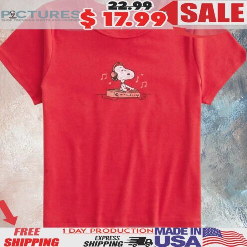 Red Snoopy Dj Shirt