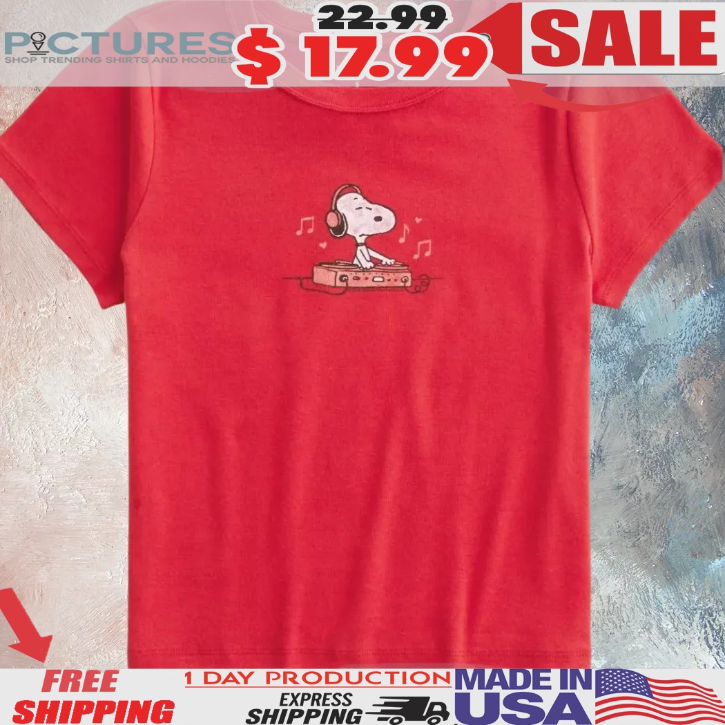 Red Snoopy Dj Shirt