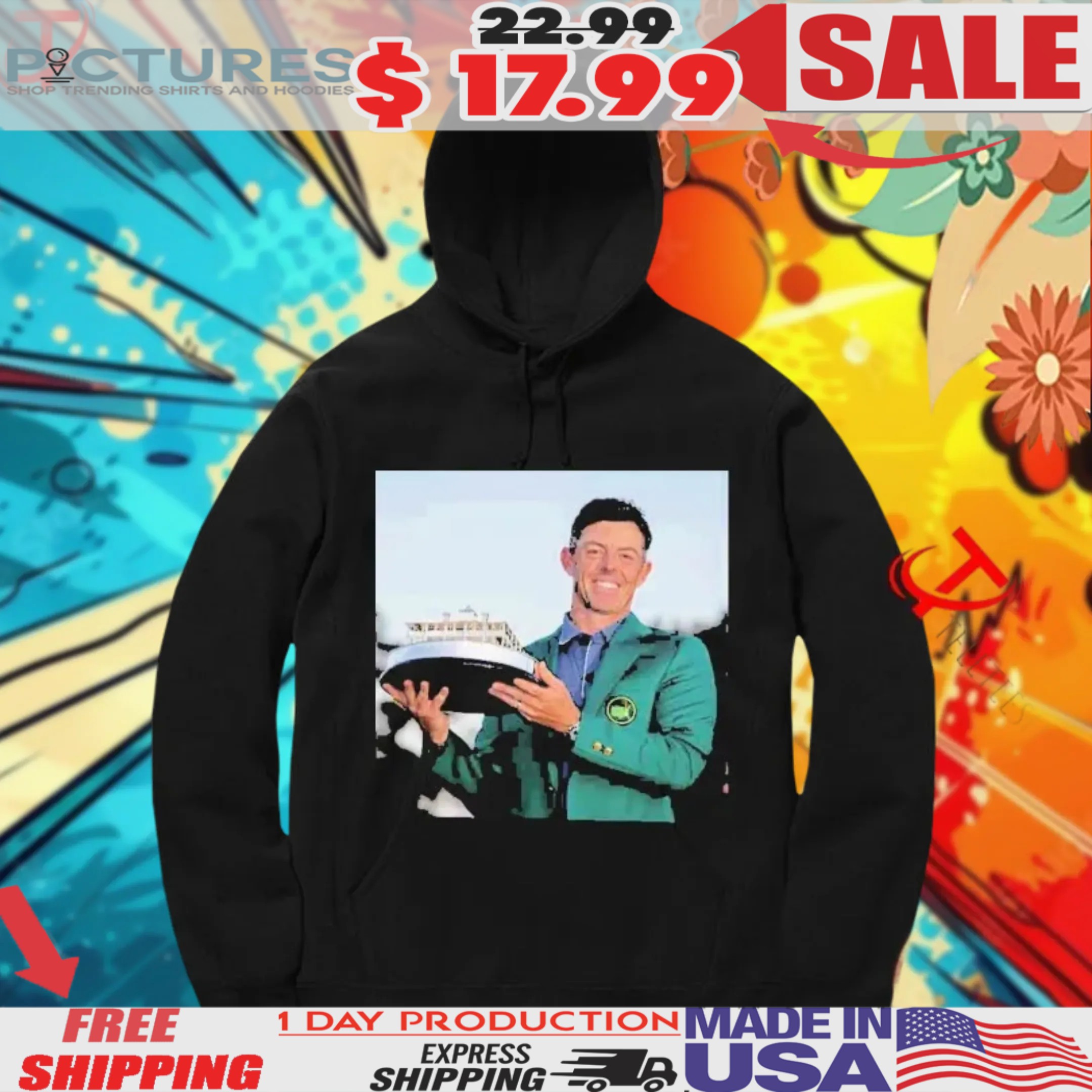 Rory Mcilroy The Career Grand Slam Complete 2025 Receives Golf’s Most Treasured Trophy Shirt