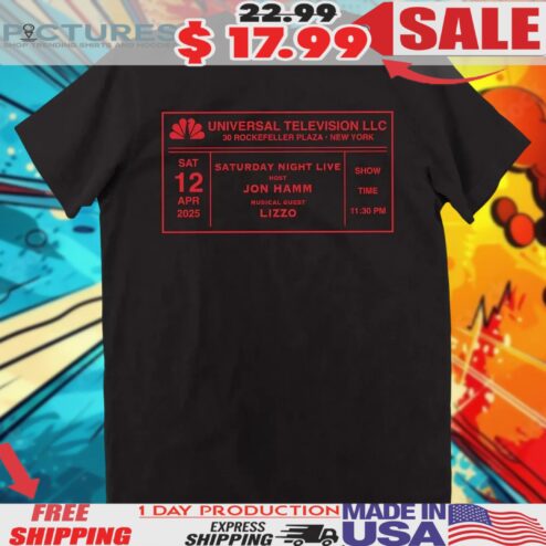 SNL 50 Concert Jon Hamm And Lizzo Saturday Night Live 12 Apr 2025 Shirt