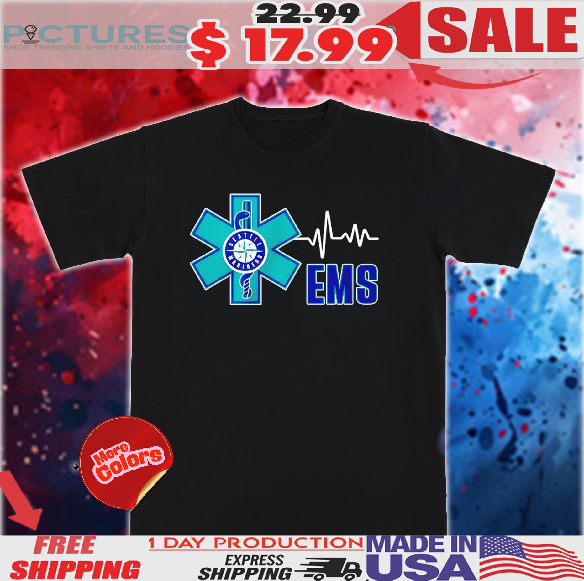 Seattle Mariners National EMS Week shirt
