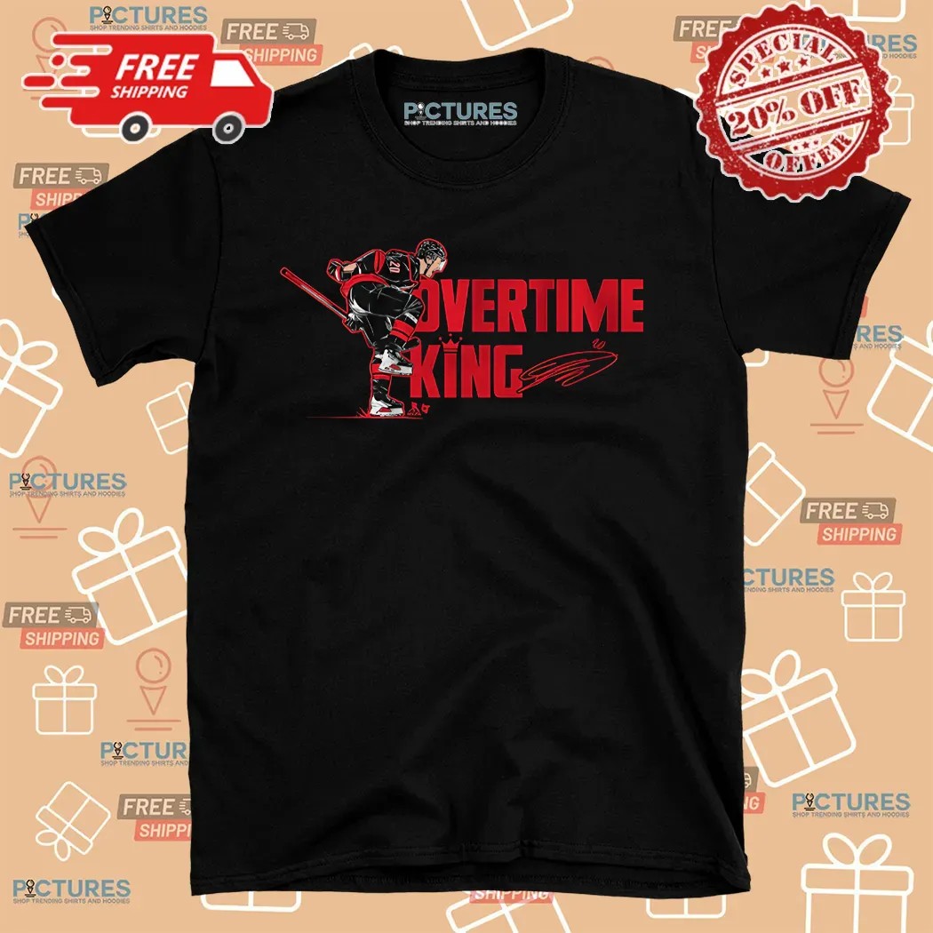 Sebastian Aho Carolina Hurricanes Hockey Overtime King Shirt Sebastian Aho Carolina Hurricanes Hockey Overtime King Shirt