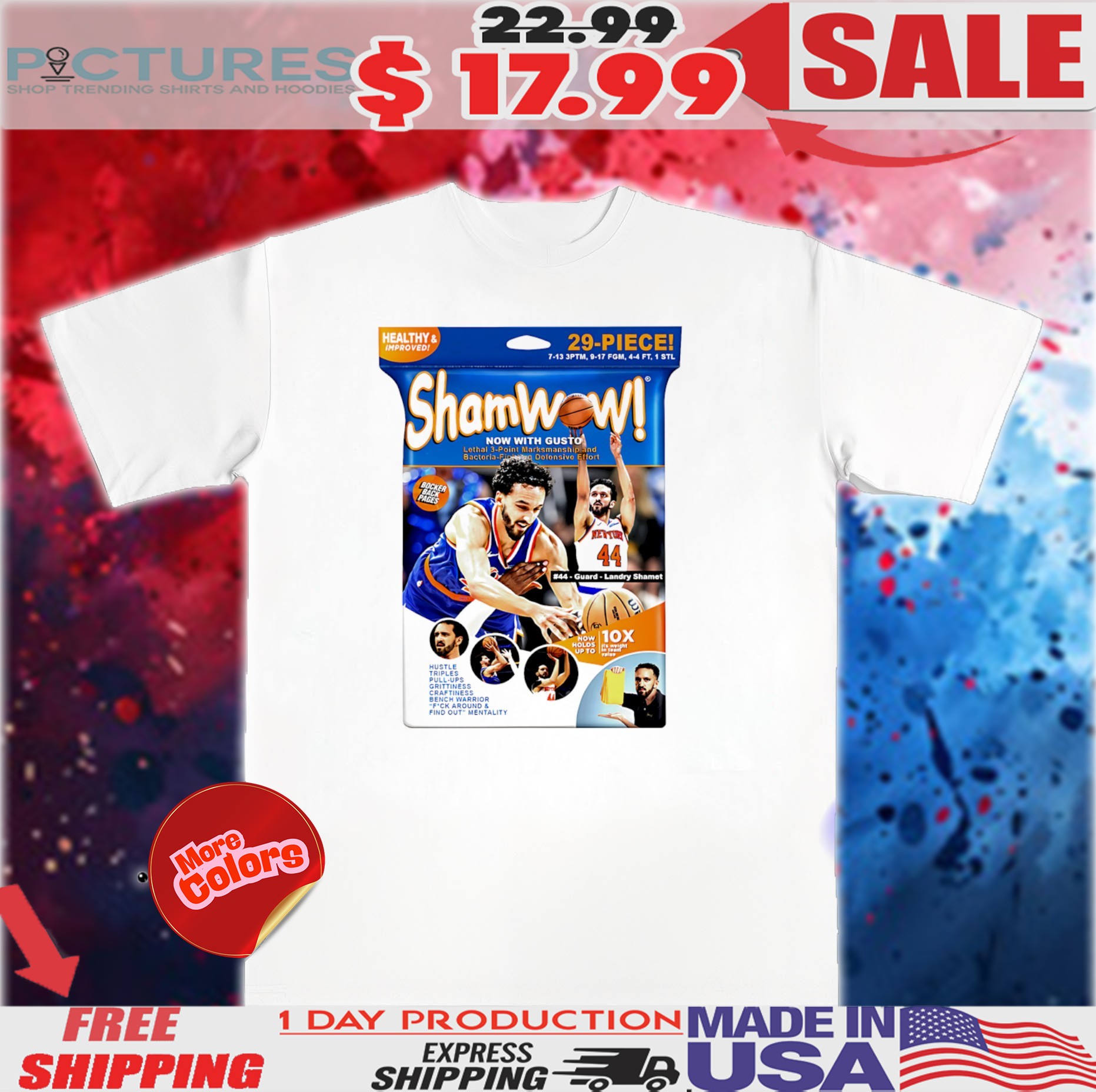 Shamwow Now With Gusto Hustle Triples Pull Ups Grittiness Shirt