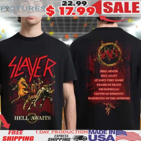 Slayer Hell Awaits 40th Anniversary Collection Torn Asunder Hell Awaits Tracklist Shirt