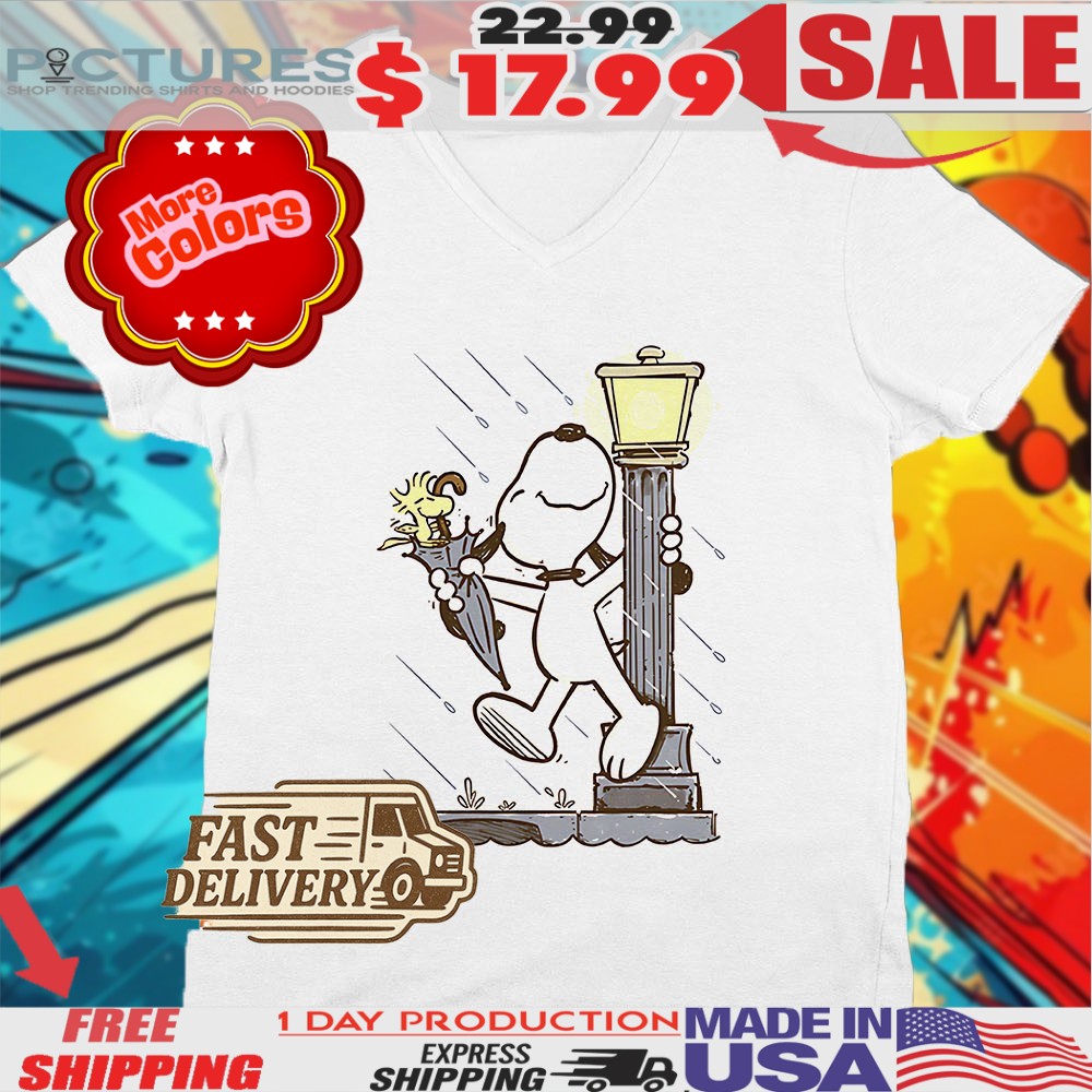 Snoopy And Woodstock Frank Sinatra’s Singin’ In The Rain Dancing In The Rain Shirt