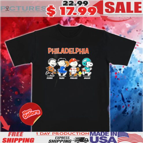 Snoopy Peanuts Philadelphia Sports Characters Abbey Road shirt