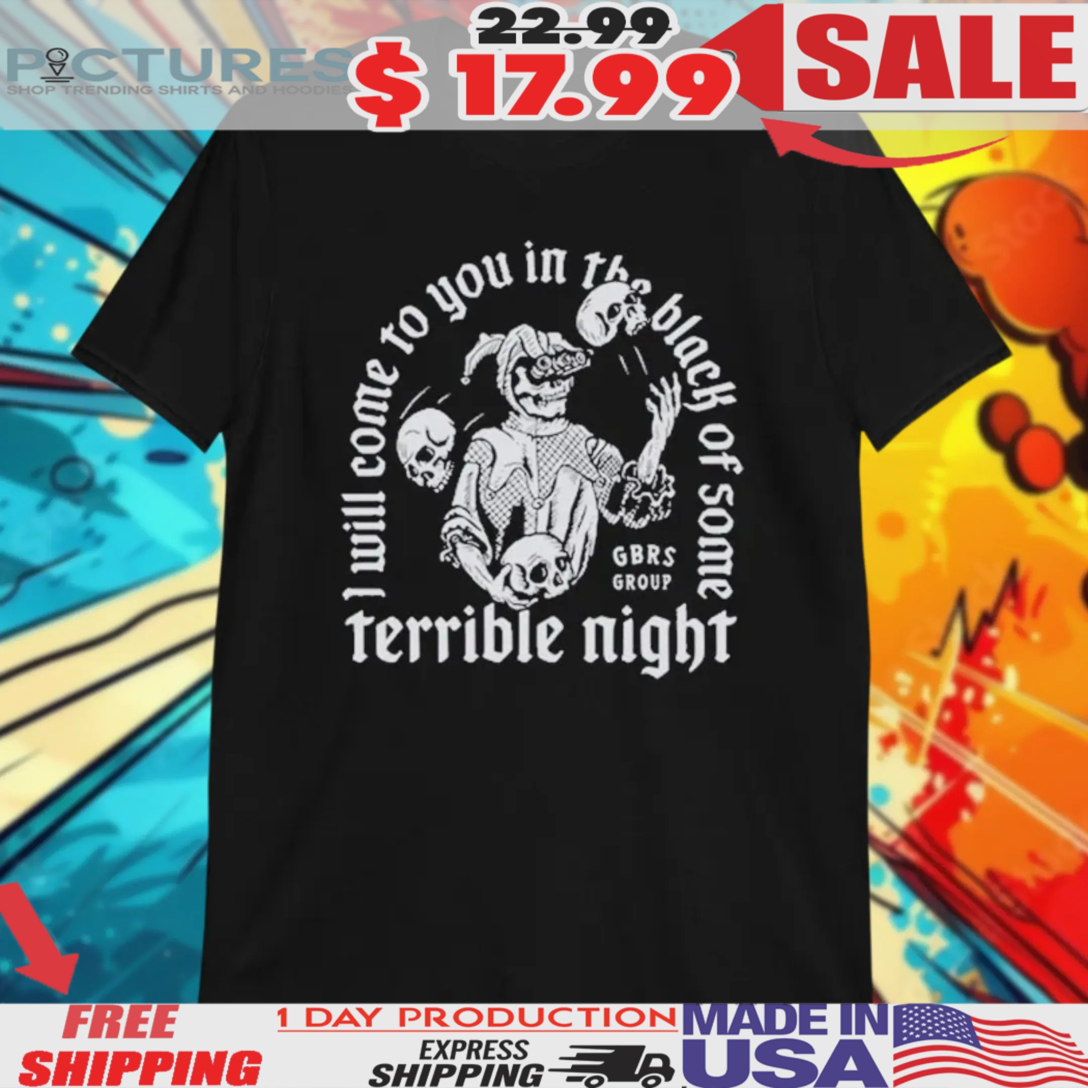 Solutions Global Battlefield Research Group Terrible Night I Will Come To You In The Black Of Some Shirt
