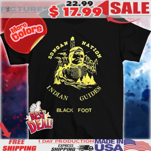 Songan nation Indian Guides black foot 2025 shirt