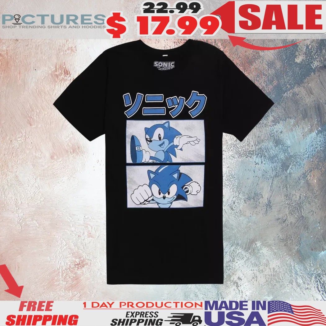 Sonic The Hedgehog Blue Panels Shirt Sonic The Hedgehog Blue Panels Shirt
