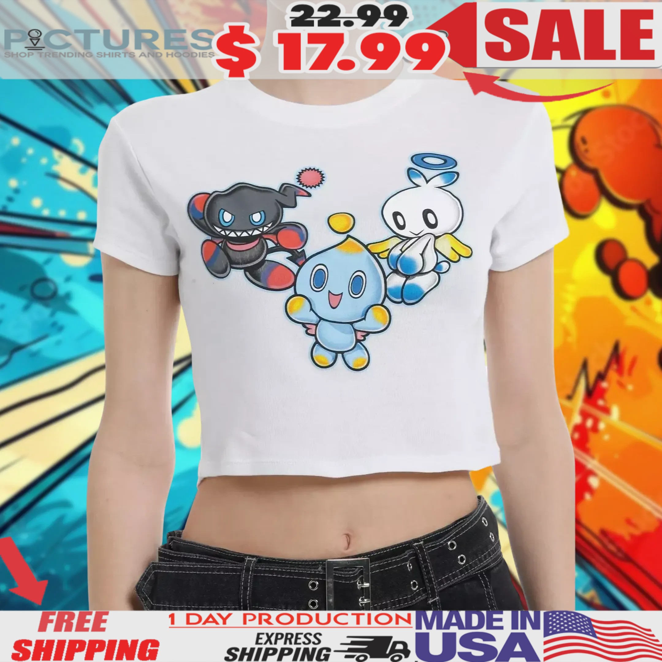Sonic The Hedgehog Chao Trio Shirt