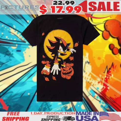 Sonic The Hedgehog Shadow Pumpkin Halloween Shirt