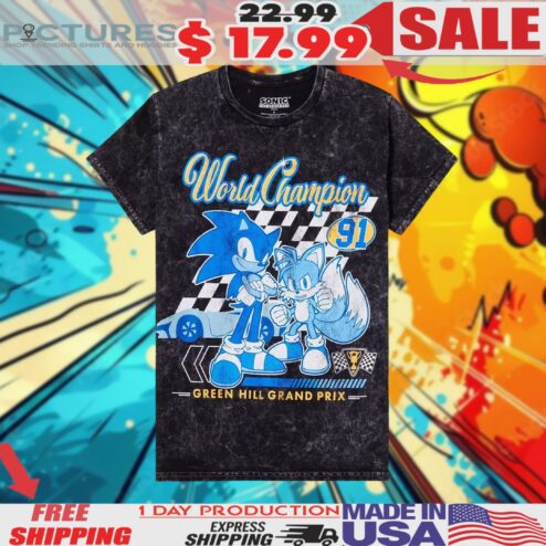 Sonic The Hedgehog Tail World Champion Green Hill Grand Prix Shirt