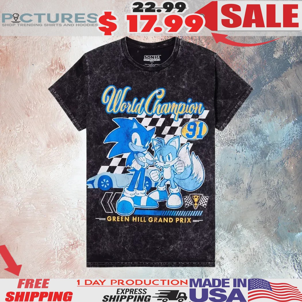 Sonic The Hedgehog Tail World Champion Green Hill Grand Prix Shirt