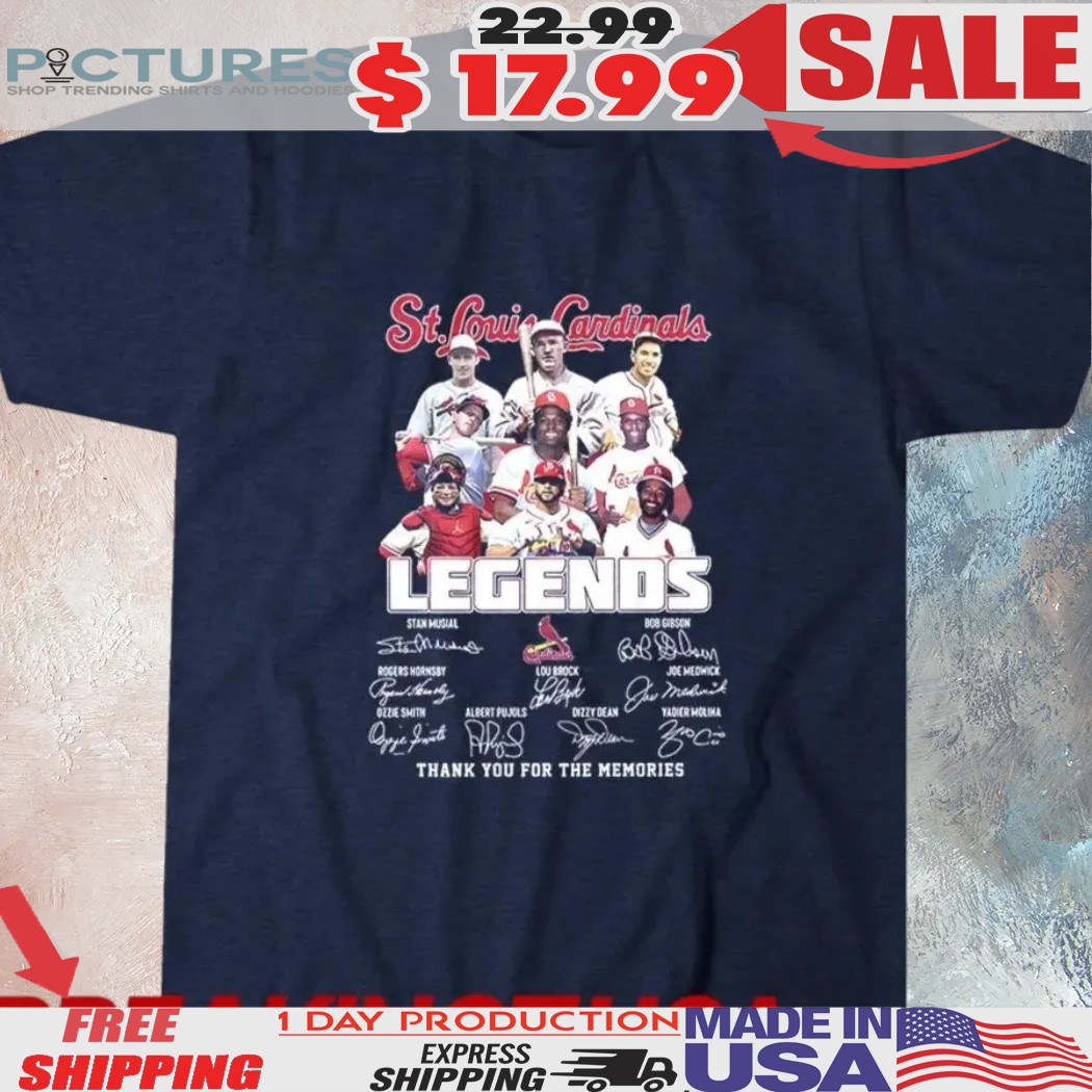 St. Louis Cardinals Legends Thank You For The Memories Signatures Shirt