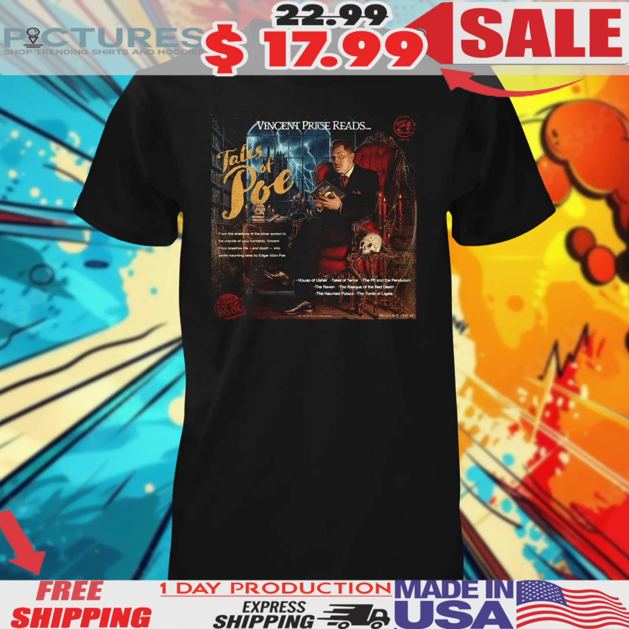 Tales Of Poe Vincent Price Reads Shirt