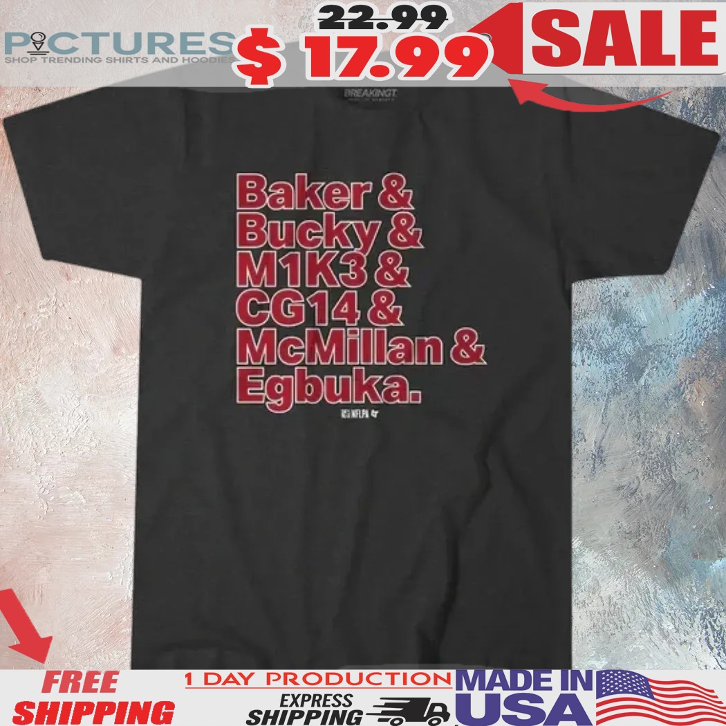 Tampa Bay Buccaneers Baker & Bucky & M1K3 & CG14 & McMillan & Egbuka Names Shirt