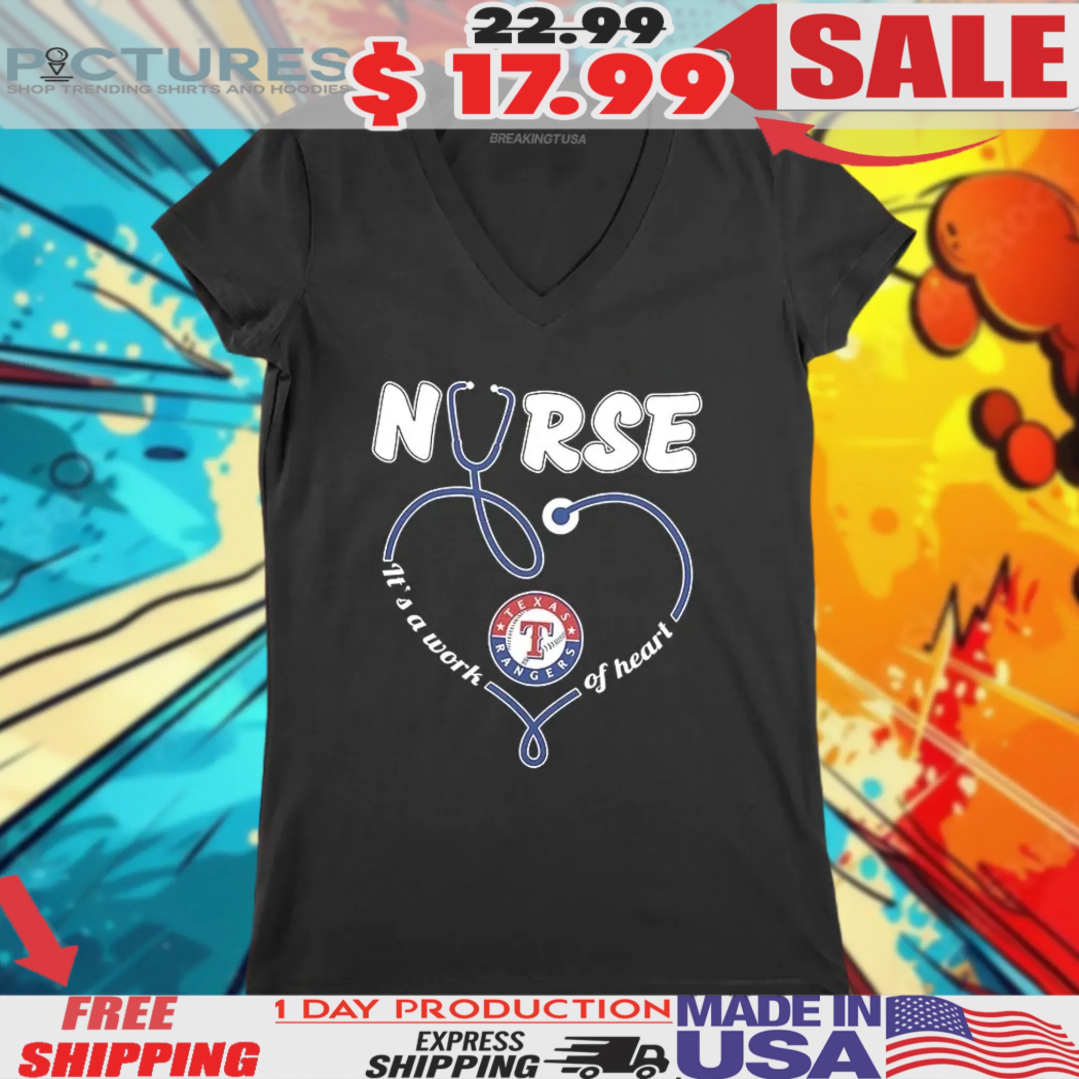Texas Rangers Nurse It’s A Work Of Heart Shirt