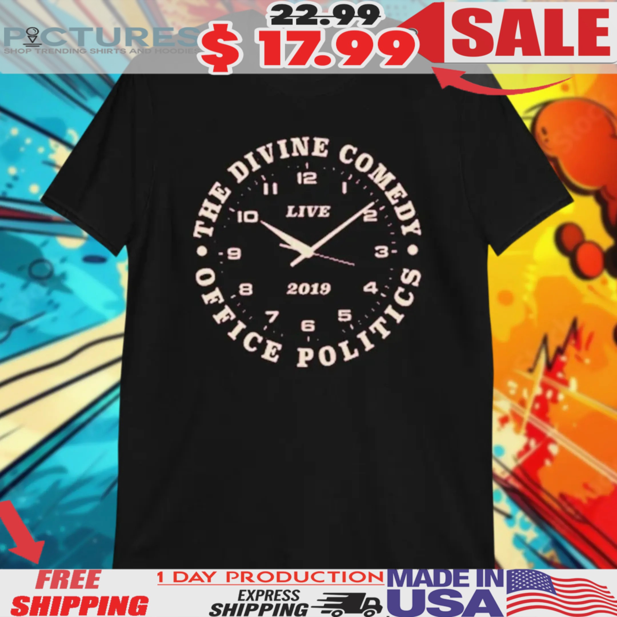 The Divine Comedy Office Politics Tour 2019 Live Shirt