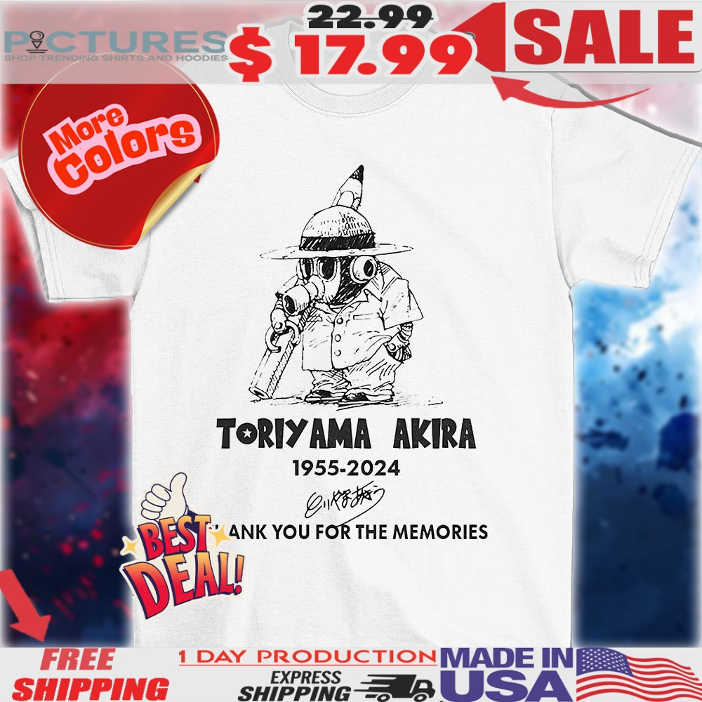 Toriyama Akira 1955 2024 Thank You For The Memories Signature Shirt