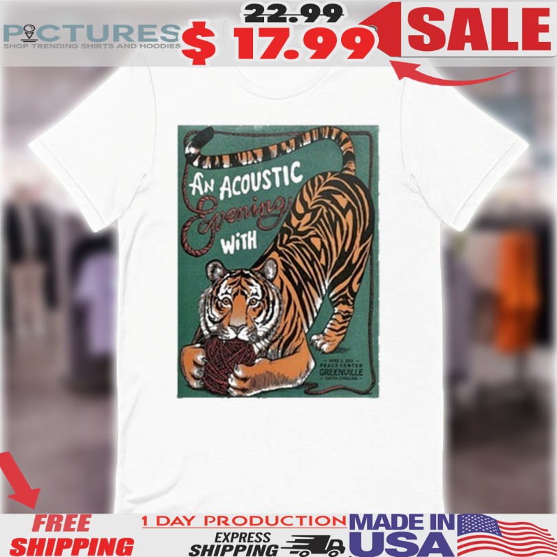 Trey Anastasio Show Apr 2 2025 Peace Center In Greenville SC Tiger Shirt