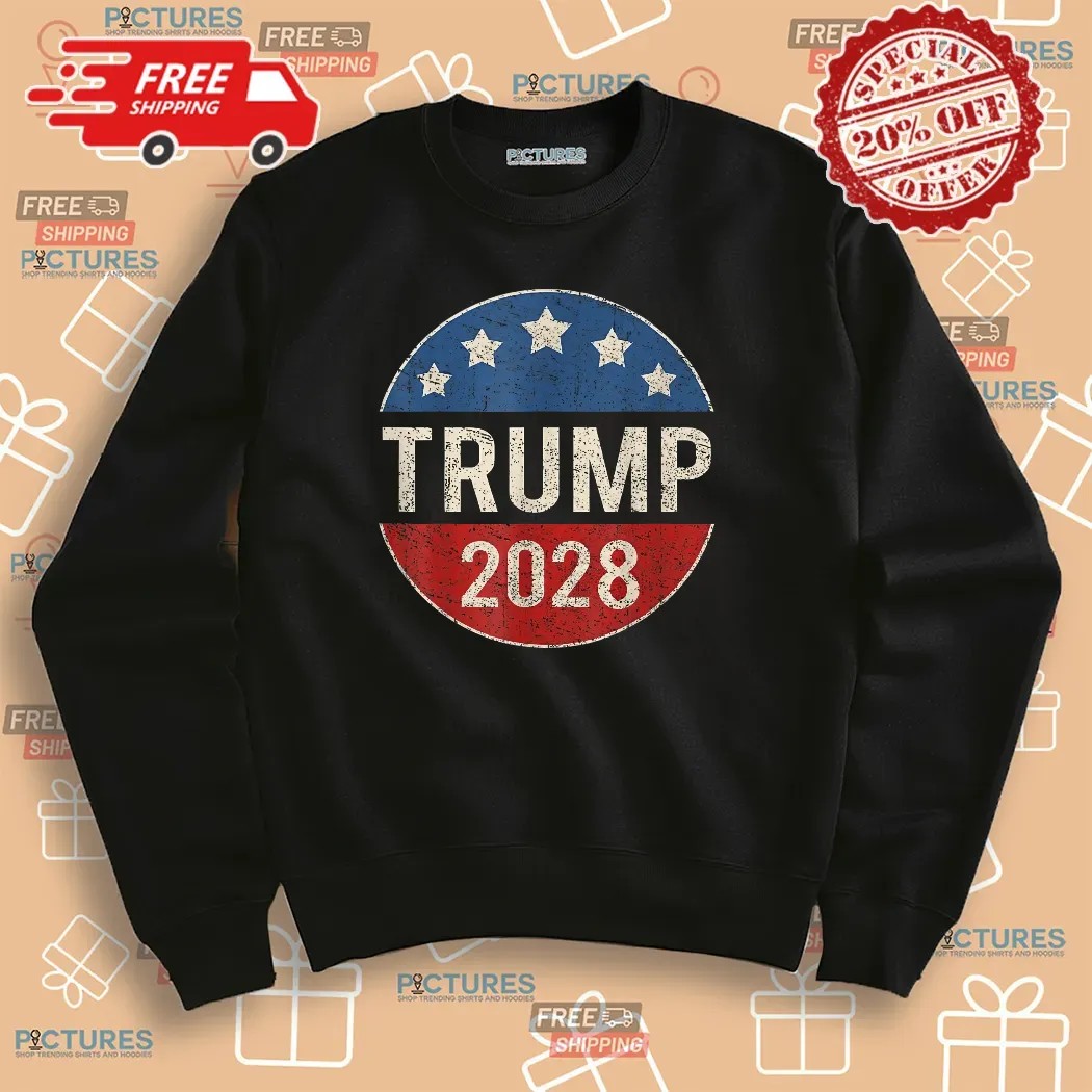 Trump 2028 Retro President Trump 2028 American Us Shirt