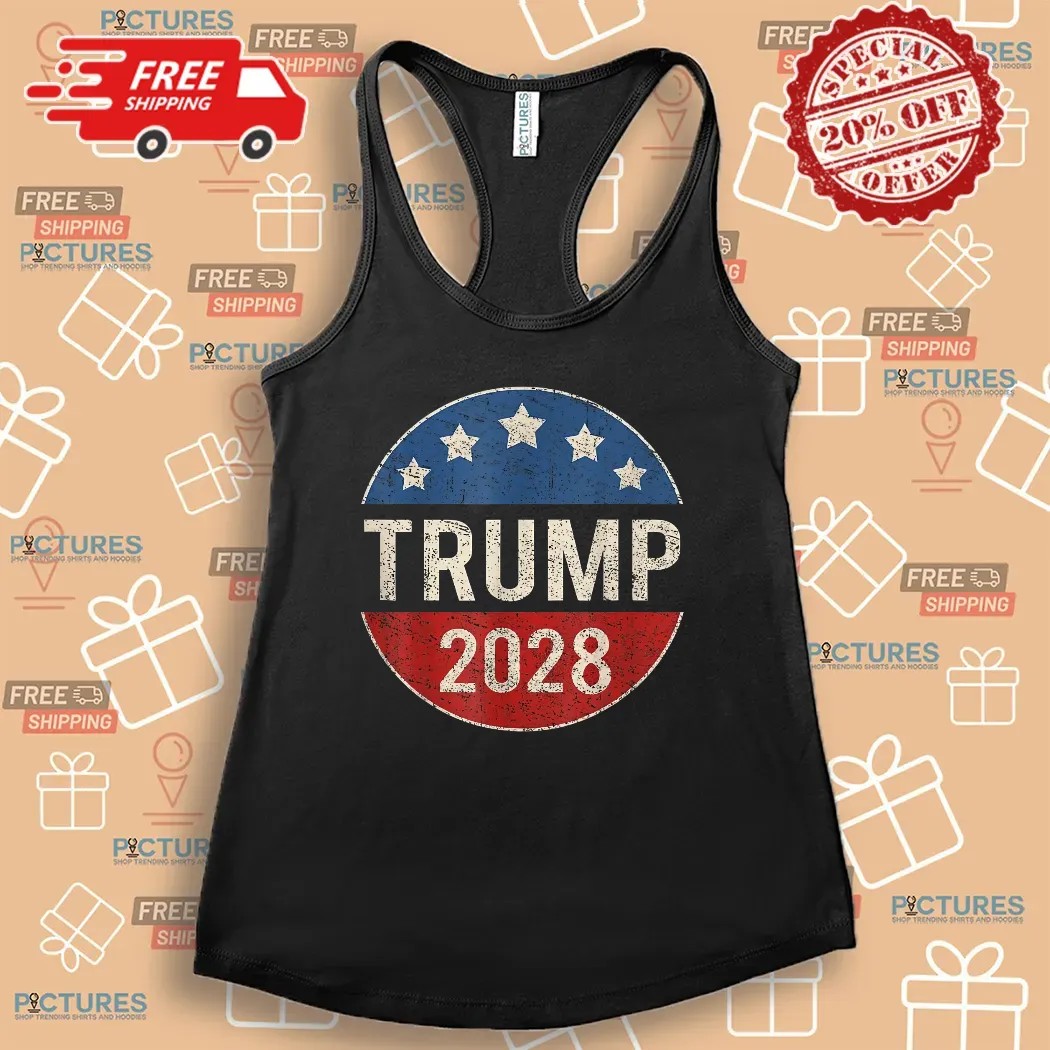 Trump 2028 Retro President Trump 2028 American Us Shirt