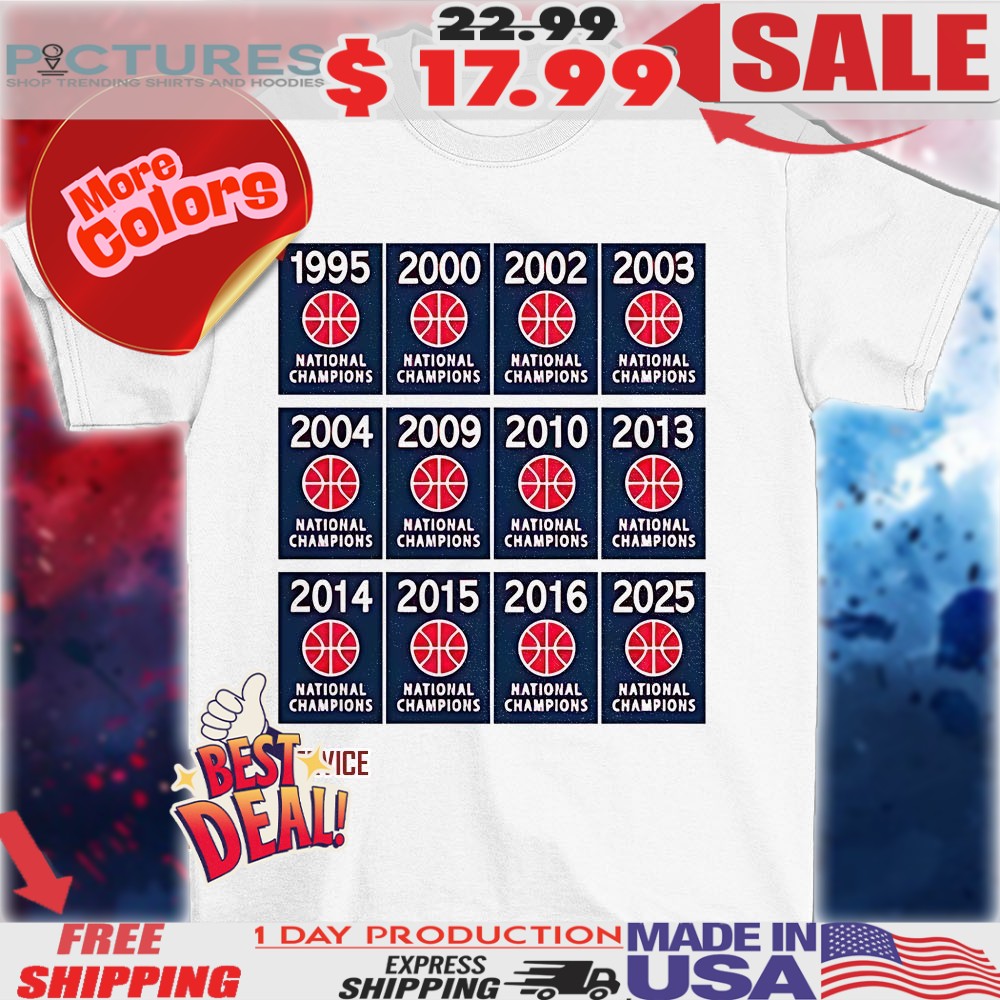 UConn Huskies Women’s Basketball 12 time NCAA National Champions Shirt