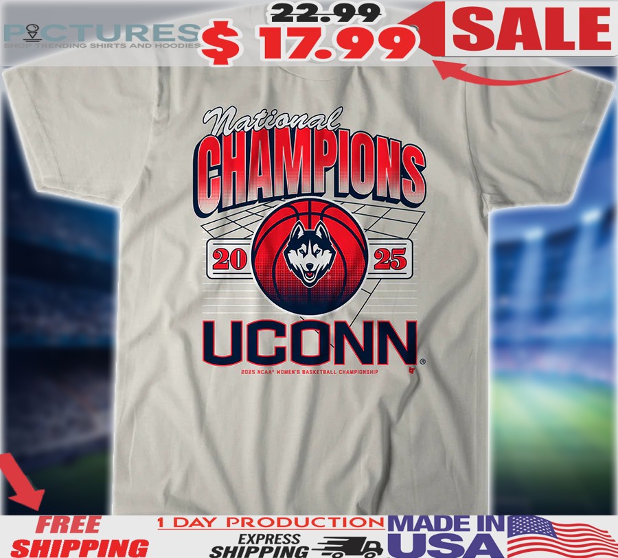 UConn Huskies Women's Basketball 2025 NCAA National Champions Grid Shirt UConn Huskies Women's Basketball 2025 NCAA National Champions Grid Shirt