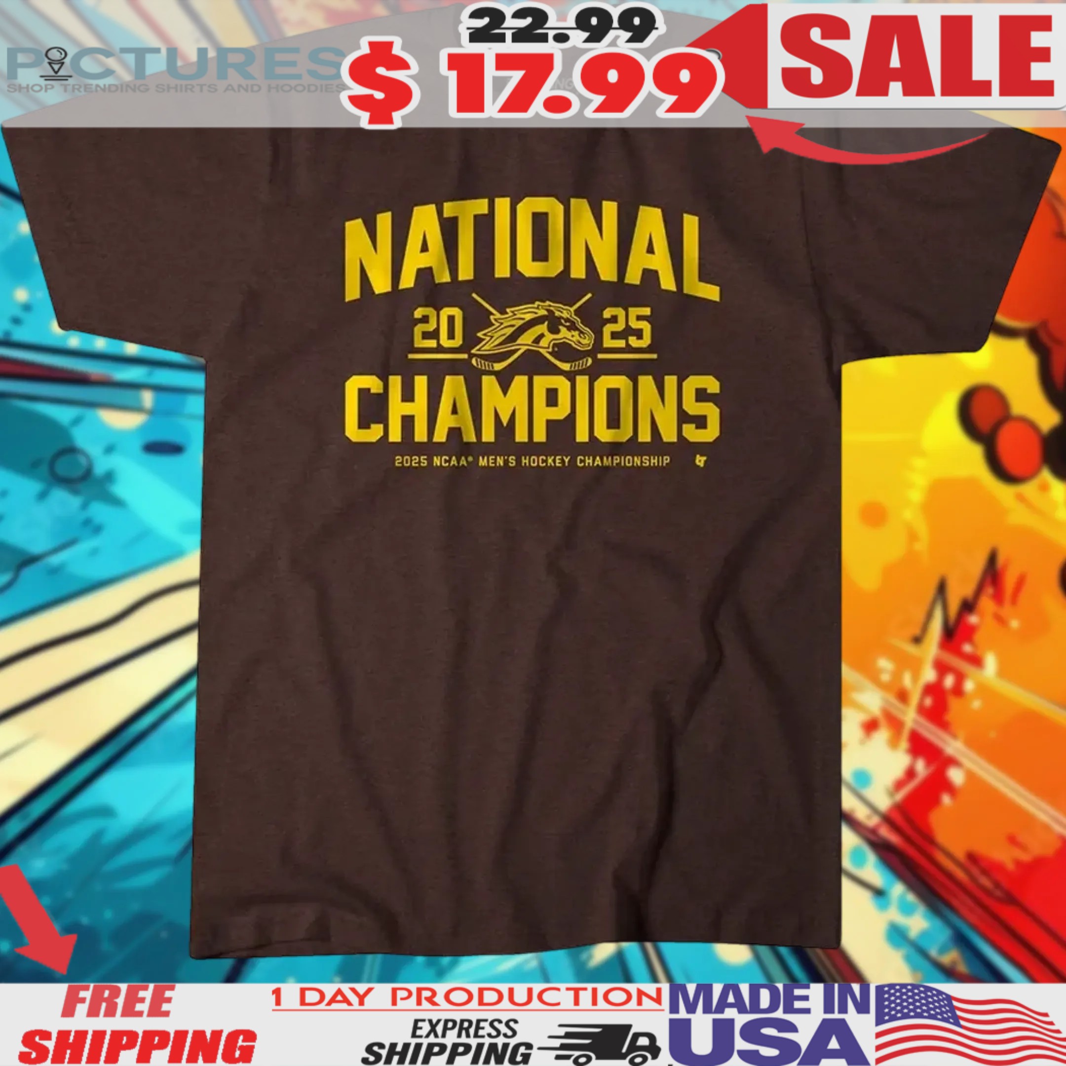 Western Michigan Broncos Hockey 2025 NCAA National Champions Shirt