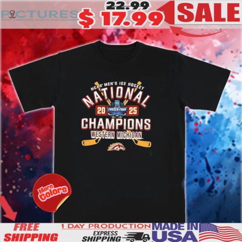Western Michigan Broncos NCAA Men's Ice Hockey National Champions 2025 Frozen Four Shirt