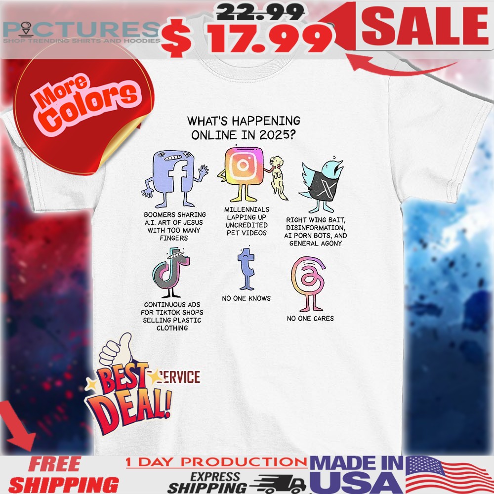 What’s happening online in 2025 social network icon shirt