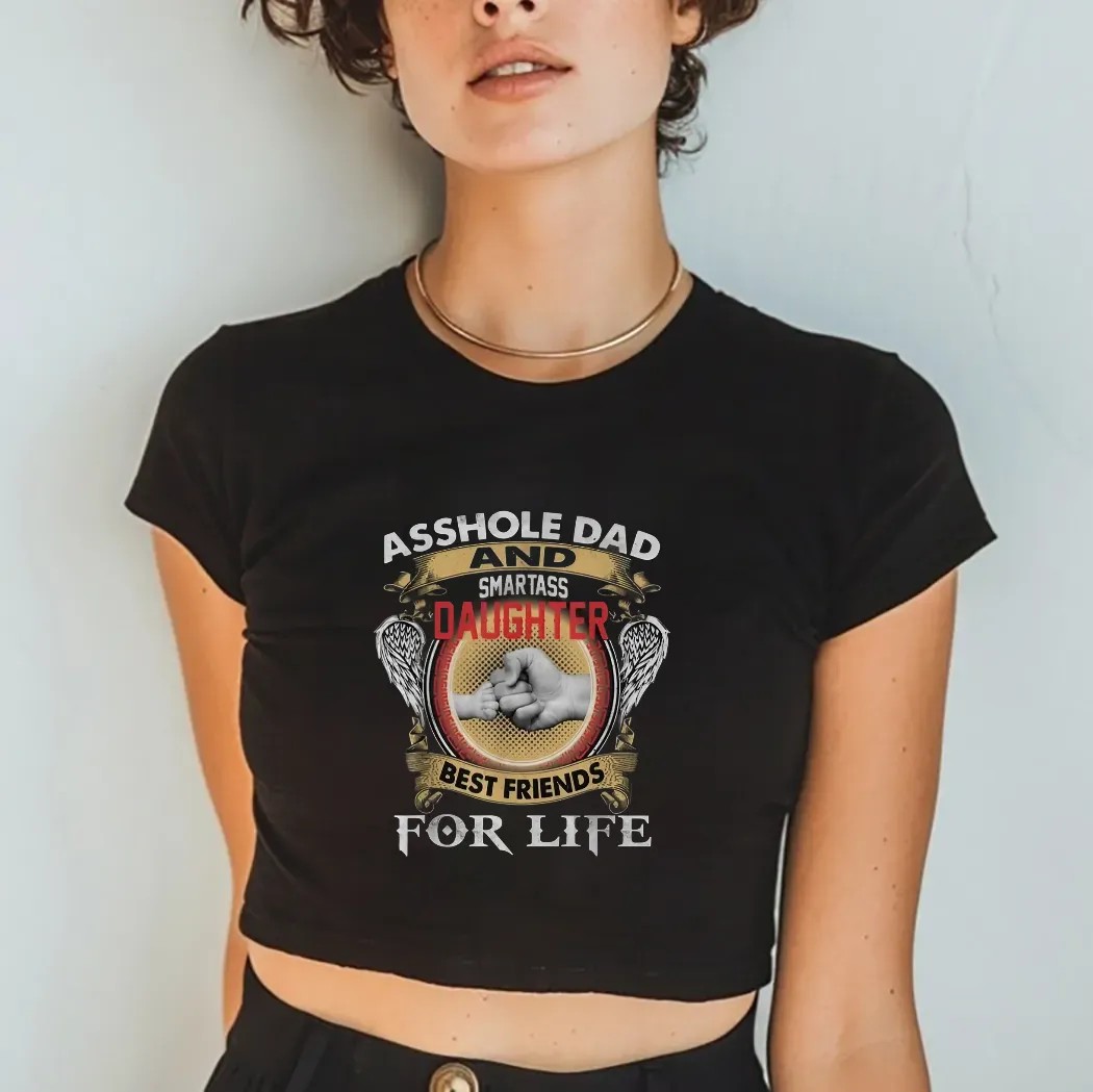 Wings Asshole Dad And Smartass Daughters Best Friends For Life Vintage shirt